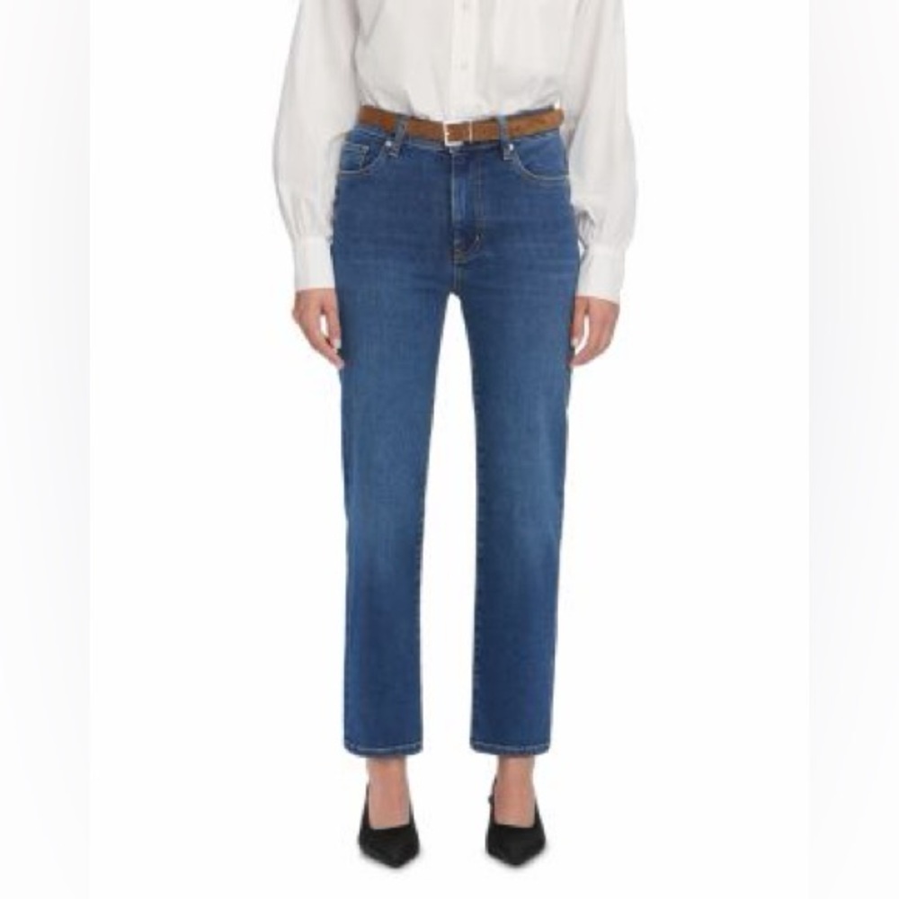 FRAME Le Pixie Straight Jeans 24 Petite Femma Wash High Rise Straight Leg NWT